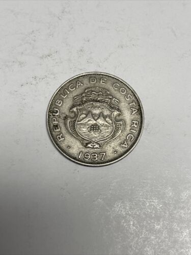 1937 Costa Rica 25 Centimos World Coin #2